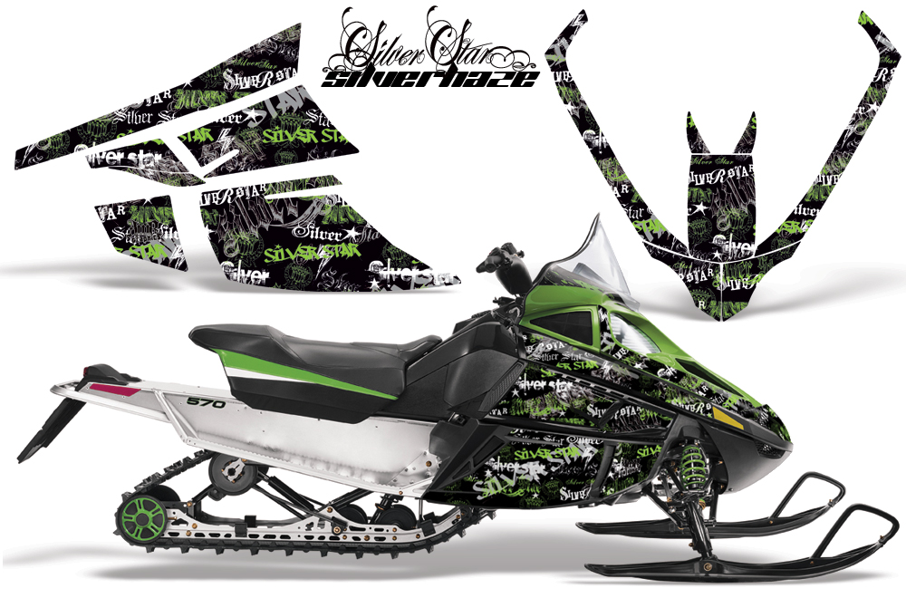 Arctic Cat F Series Graphics Kits Silverhaze Green